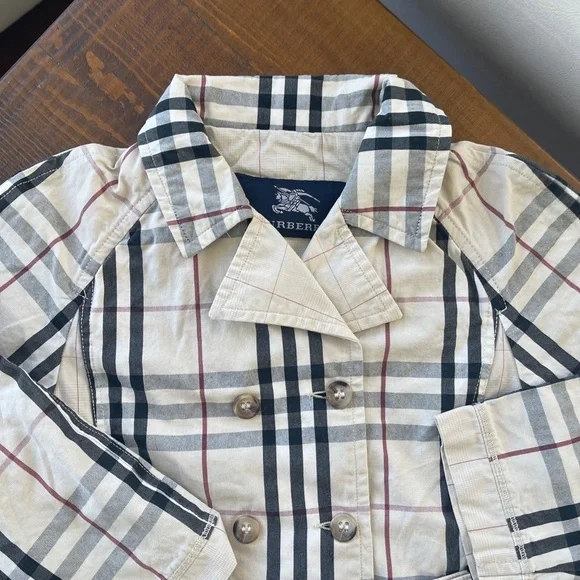 Kid Coat trench hood 4T Burberry beige - Picture 3 of 6
